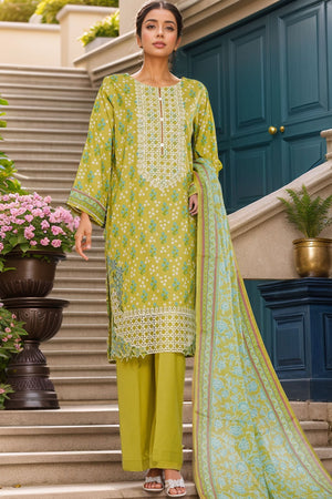 Intermix Thread & Needle By HZ Stitched 3 Piece Emb Cambric Collection'2025-POEL-3P-010-Pista