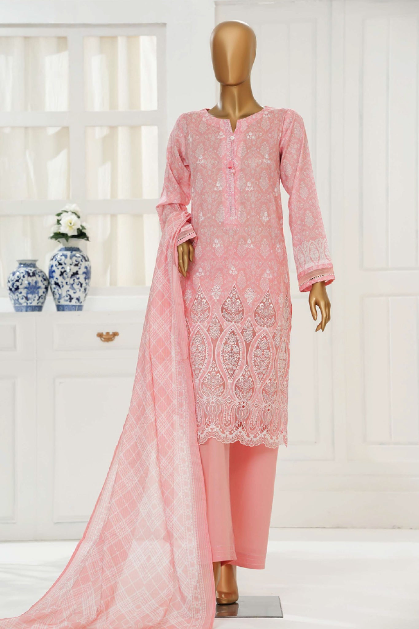 Printkari By HZ Stitched 3 Piece Chikankari Vol-06 Suit-PTR-3P-833