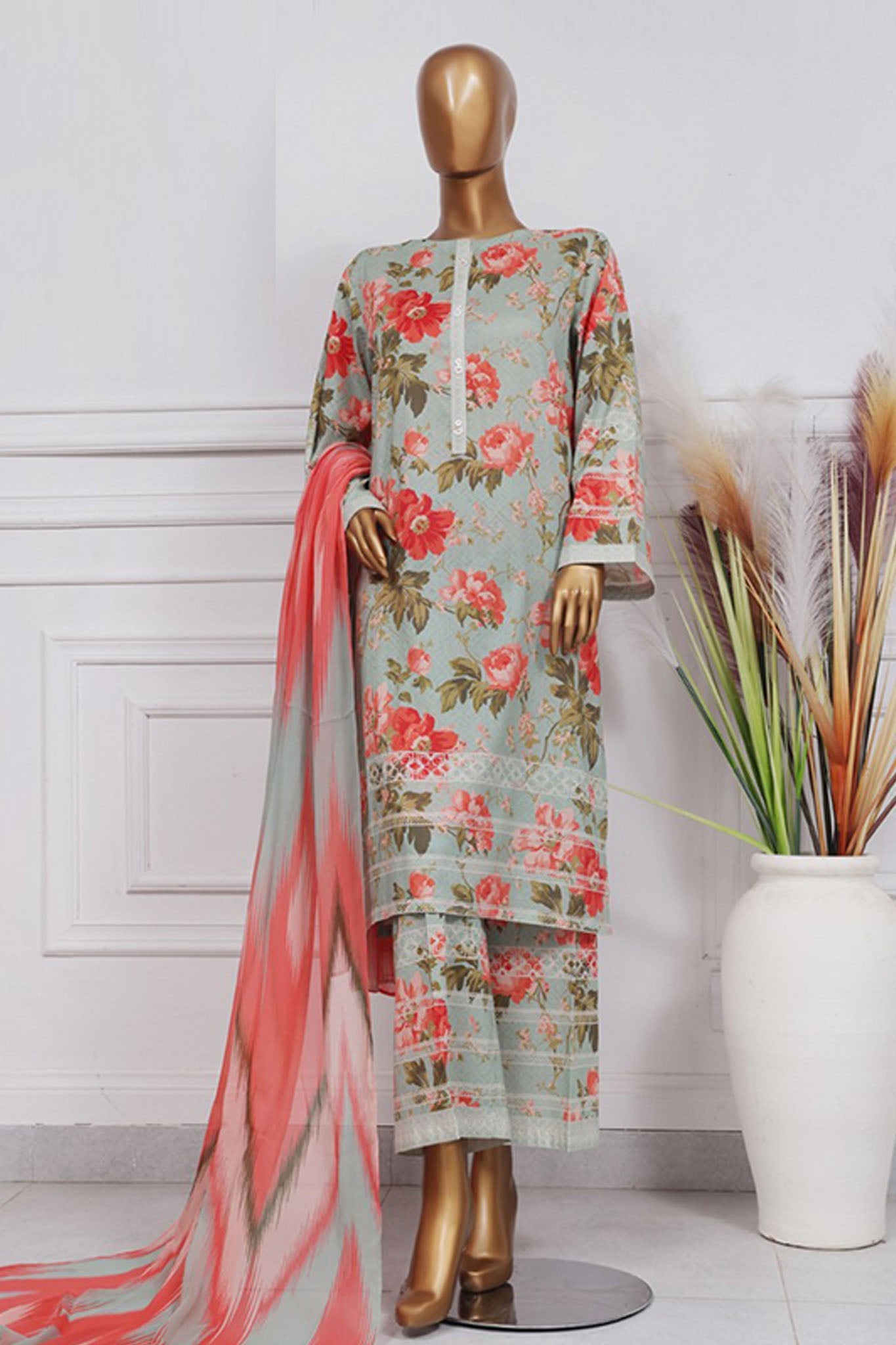 Art & Craft Prints By HZ Stitched 3 Piece Lawn Collection'2025-PWW-102