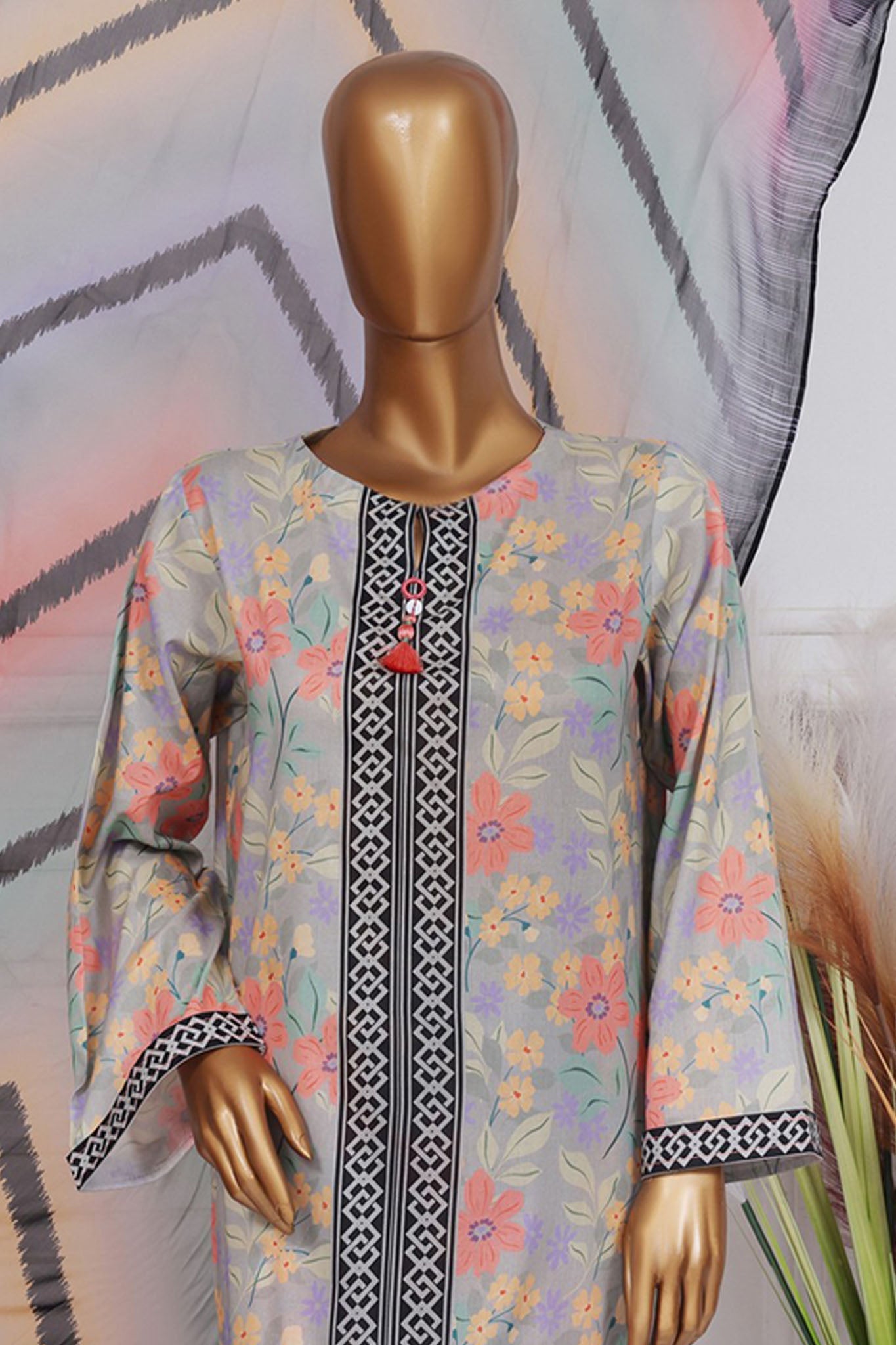 Art & Craft Prints By HZ Stitched 3 Piece Lawn Collection'2025-PWW-103