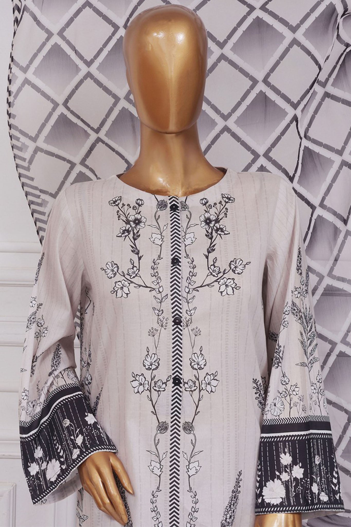 Art & Craft Prints By HZ Stitched 3 Piece Lawn Collection'2025-PWW-108