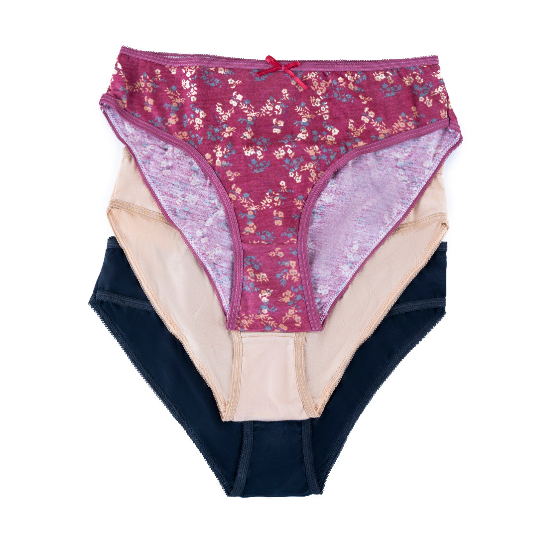 Belleza Lingerie High Leg Panty Ps-12 (Pack Of 3)