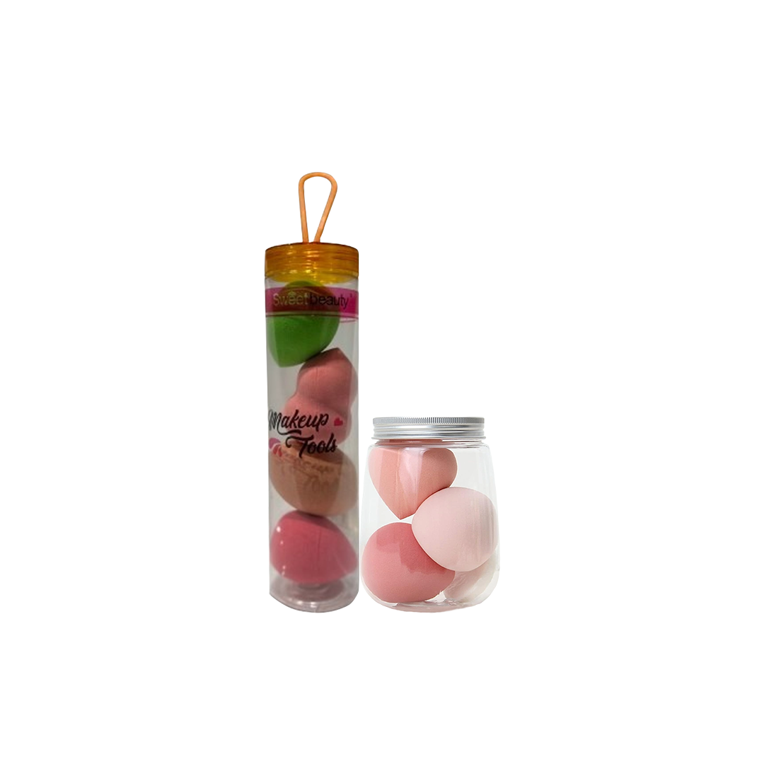 Facial beauty - Pack of 4 Sponge - Assorted