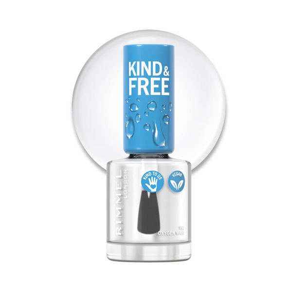 Rimmel Kind & Free Nail Polish - 150 Oxygen Wave Top Coa