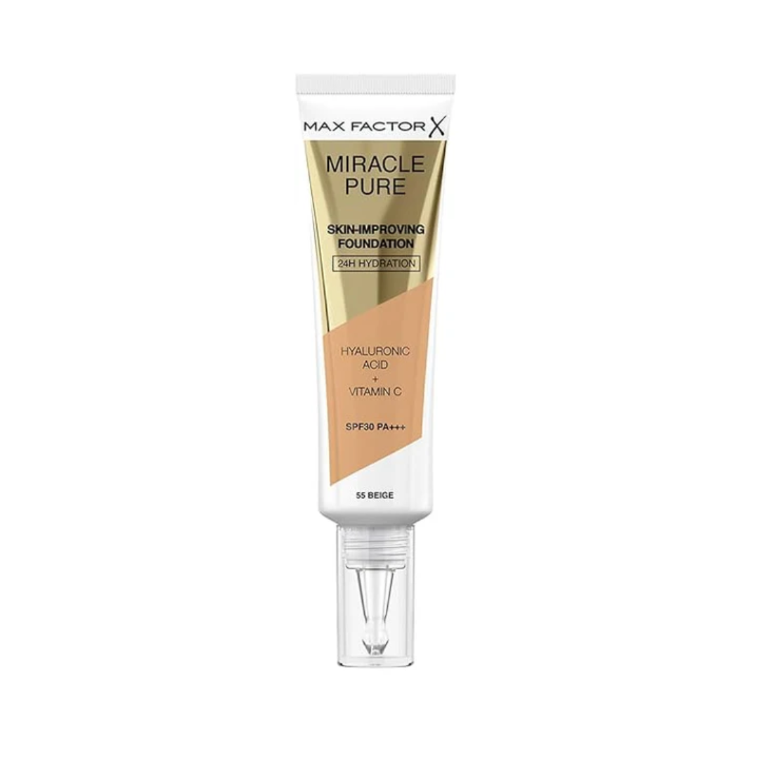 Max Factor Miracle Pure Skin-Improving Foundation 55 Beige 30Ml
