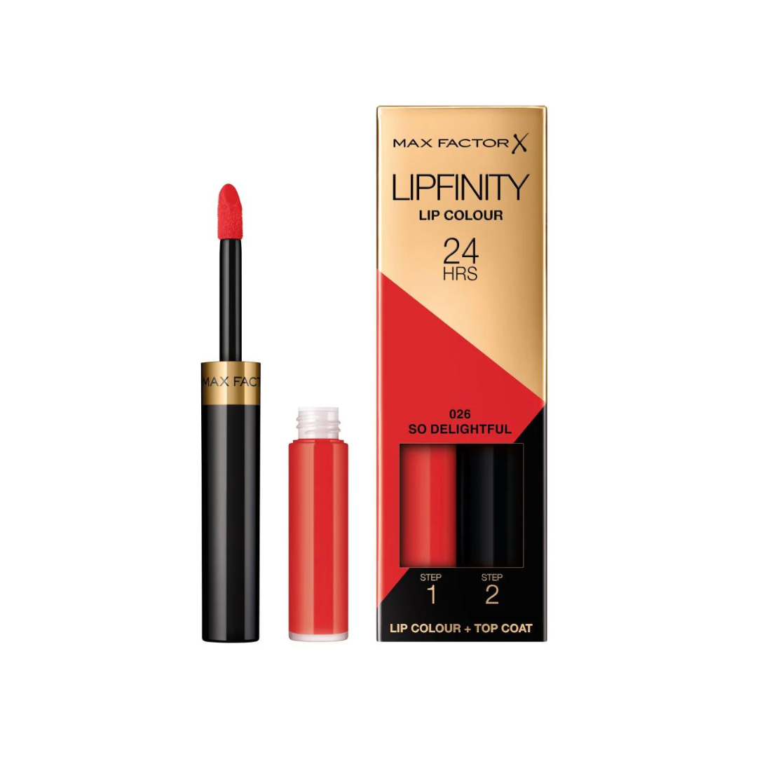 MaxFactor Lipfinity Lip Colour Lipstick 2step Long Lasting 026 Stay Delightful 2.3 Ml + 1.9 G