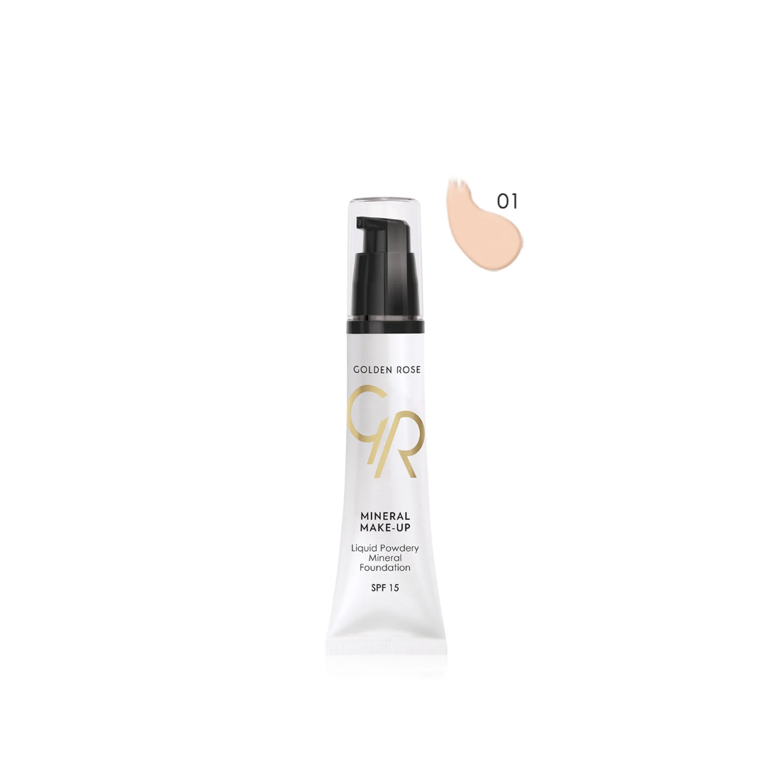 Golden Rose Mineral Fondöten - Liquid Powder Mineral Foundation Spf 15 No: 01 35 ml