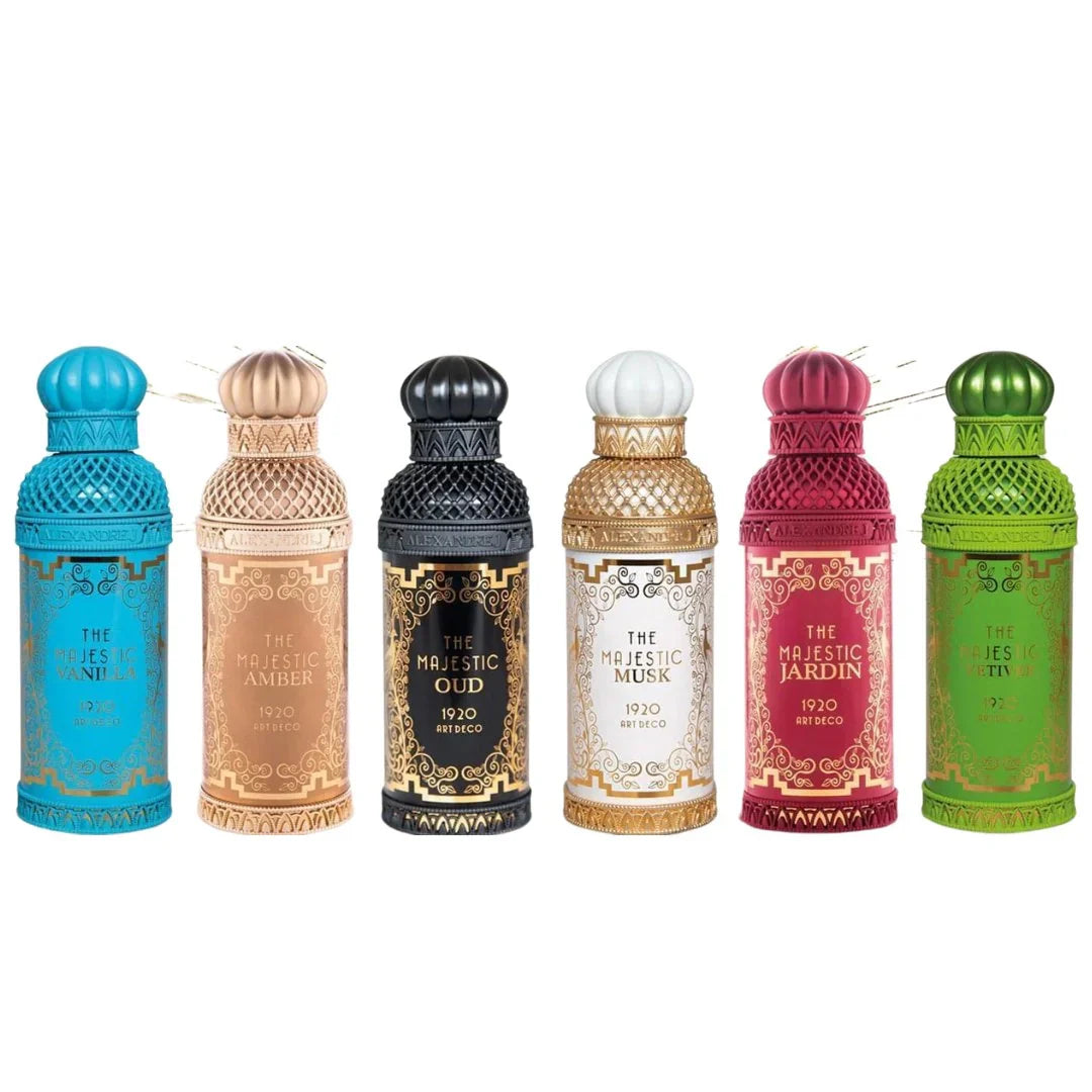Alexandre J The Majestic Artdeco Majestic Oud + Vetiver + Vanilla + Amber + Jardin + Musk (6 X 8Ml) Giftset
