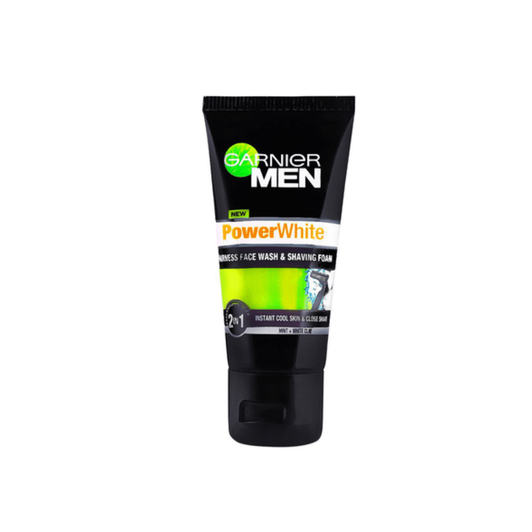 Garnier Men Power White 2-In-1 Fairness Facewash And Shaving Foam
