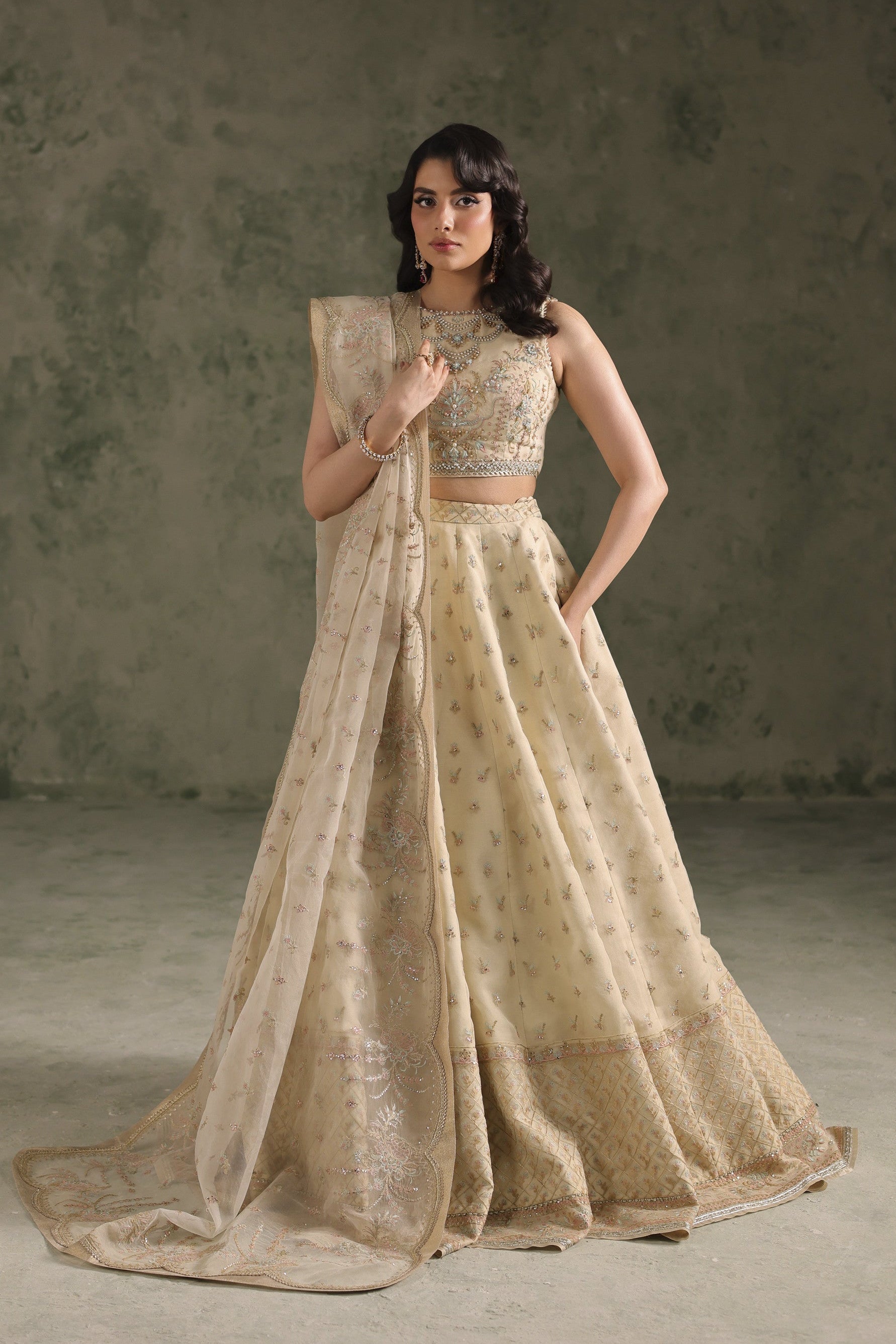 Esmeree By Imran Ramzan Unstitched 3 Piece Luxury Formals Collection'2025-Pavone d'Ivoire