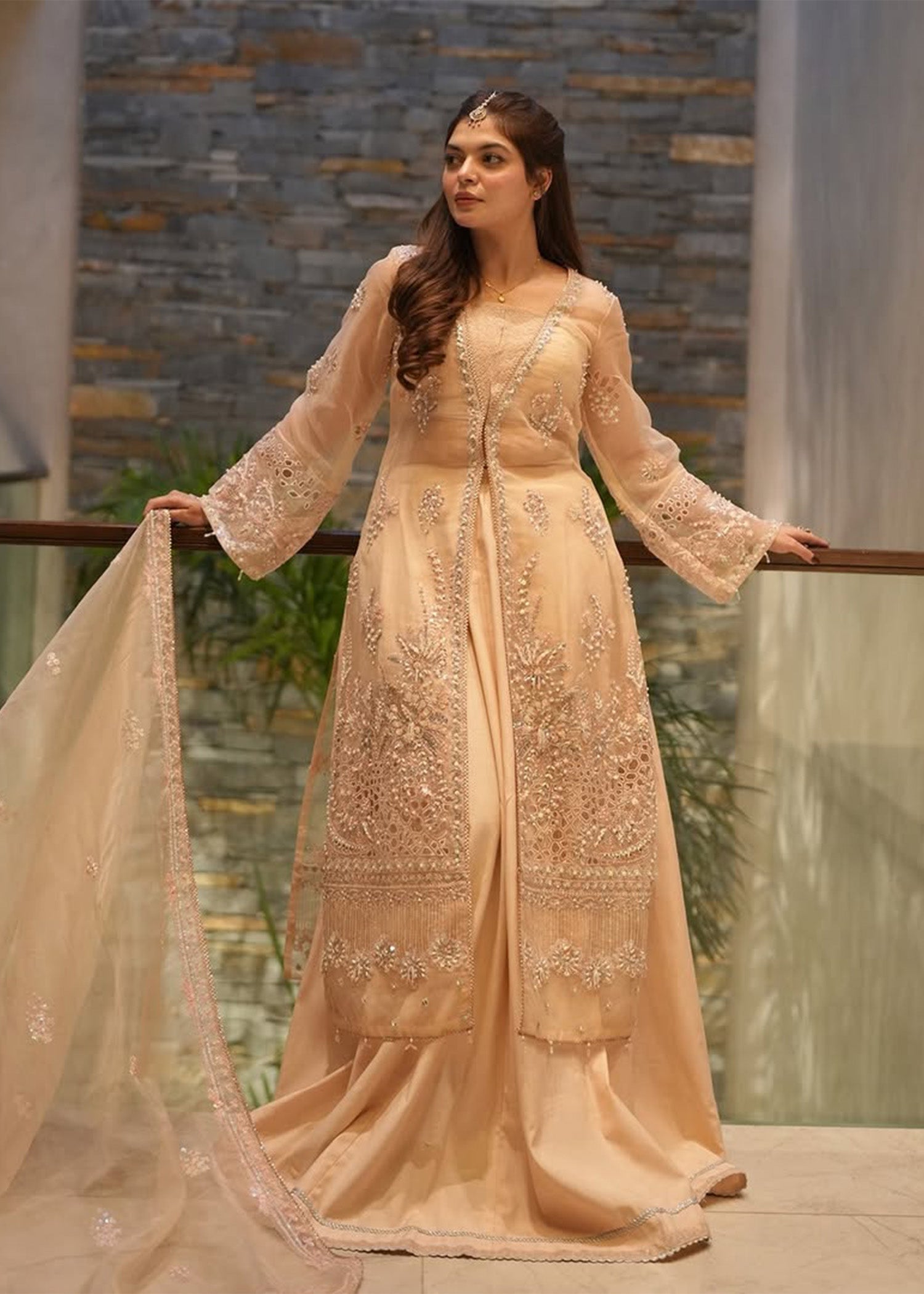 Sardinia Unstitched 3 Piece Formals Collection-Peach Blossom  - Seemal Rehan