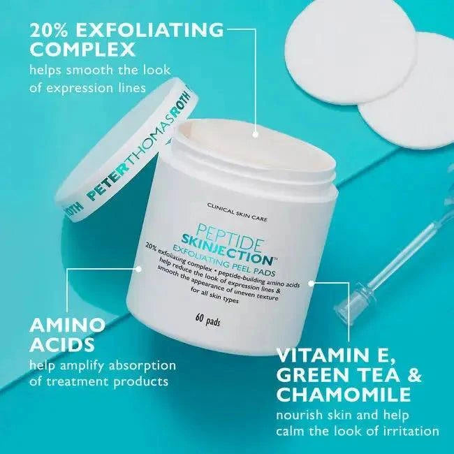 Peter Thomas Roth - Peptide-21 Amino Acid Exfoliating Peel Pads - 60 Pads - My Store