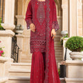Afsany by Sada Bahar Stitched 3 Piece Luxury Chiffon Vol-12 Collection'2025-CR-28-Maroon
