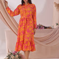 Ochre Clothing Women's Georgette Printed Dress