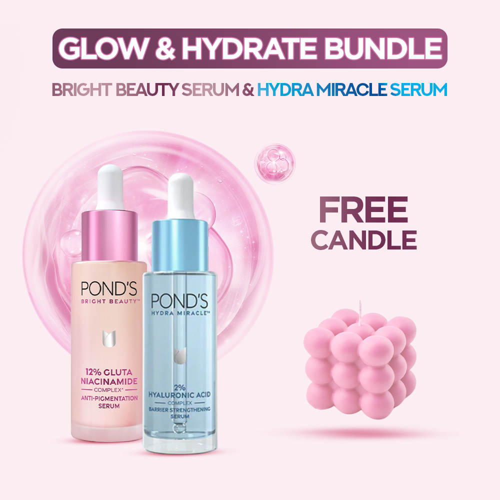 Bundle - Pond's Bright Beauty Anti-Pigmentation Serum - 15ml + POND's Hydra Miracle Barrier Strengthening Serum - 15ml