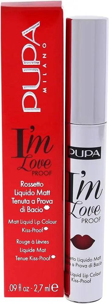 Pupa Milano - I'M Loveproof Matt Liquid Lip Colour Kiss Proof - Burgundy Red - My Store