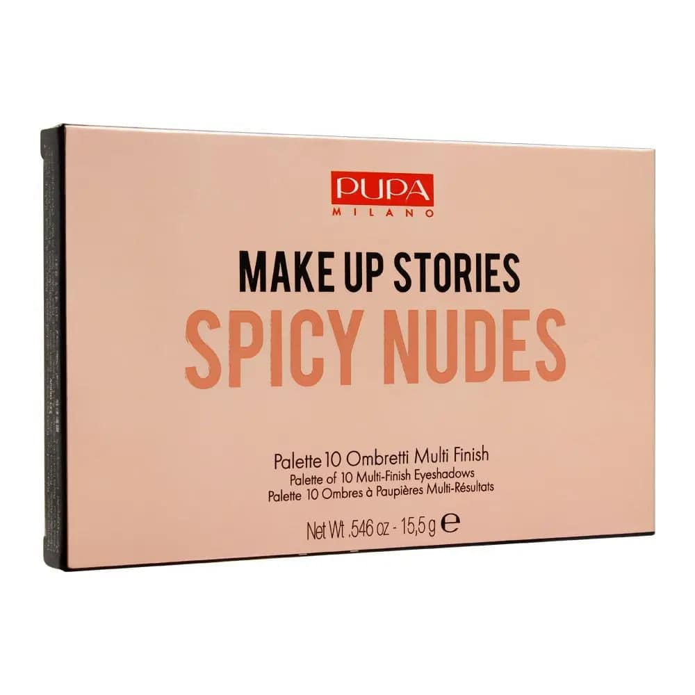 Pupa Milano - Make Up Stories - Palette Of 10 Multi-Finish Eyeshadows - Spicy Nudes - My Store