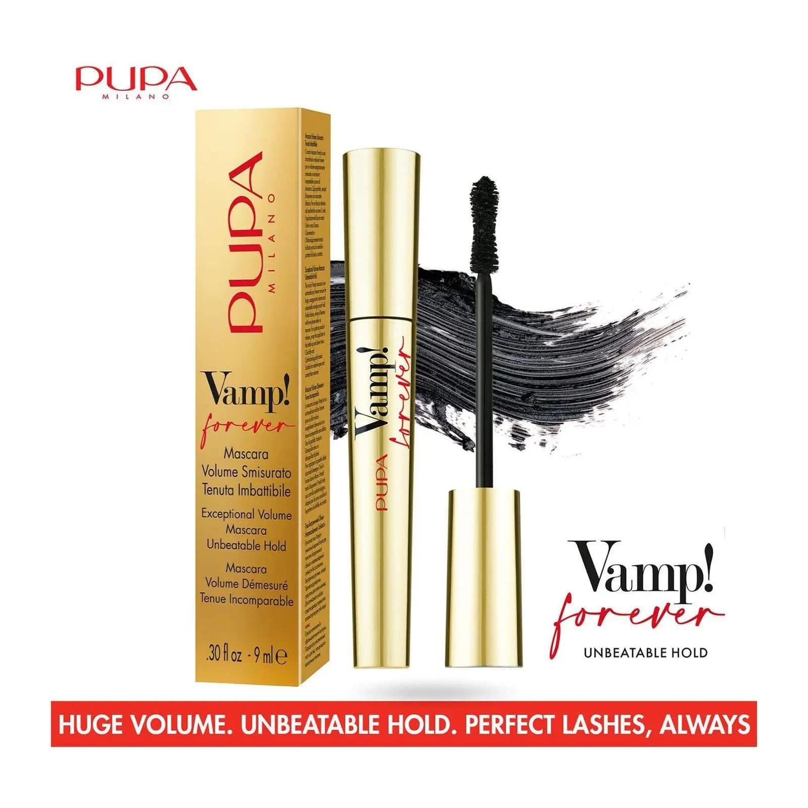 Pupa Milano - VAMP! Forever Exceptional Volume Mascara Unbeatable Hold 9ML - My Store