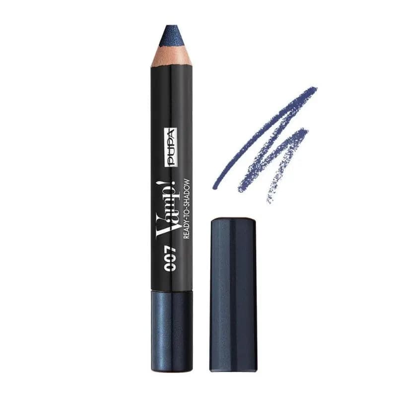 Pupa Milano - Vamp! Ready-To-Shadow Jumbo Eyeshadow Pencil Fast Application - Smoky Blue - My Store