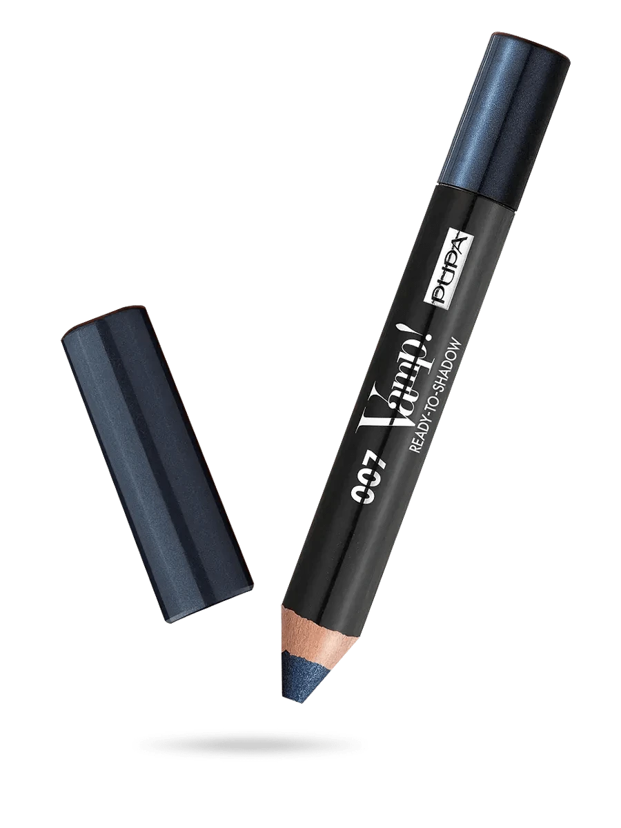 Pupa Milano - Vamp! Ready-To-Shadow Jumbo Eyeshadow Pencil Fast Application - Smoky Blue - My Store