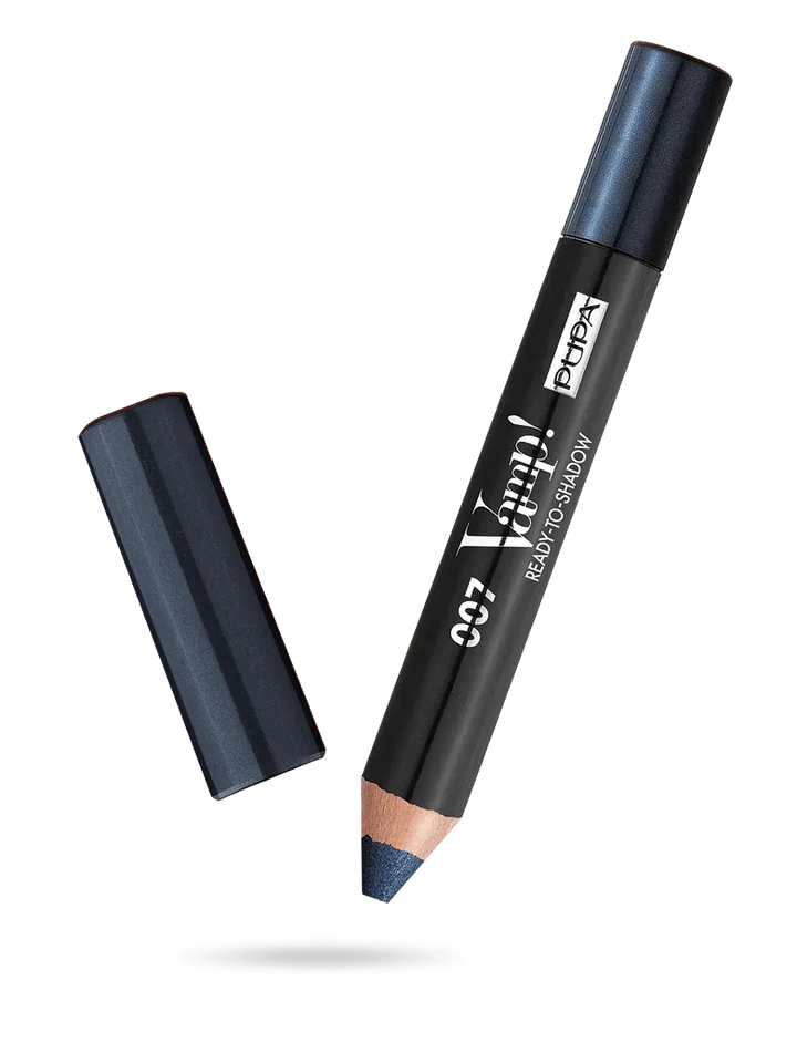 Pupa Milano - Vamp! Ready-To-Shadow Jumbo Eyeshadow Pencil Fast Application - Smoky Blue - My Store