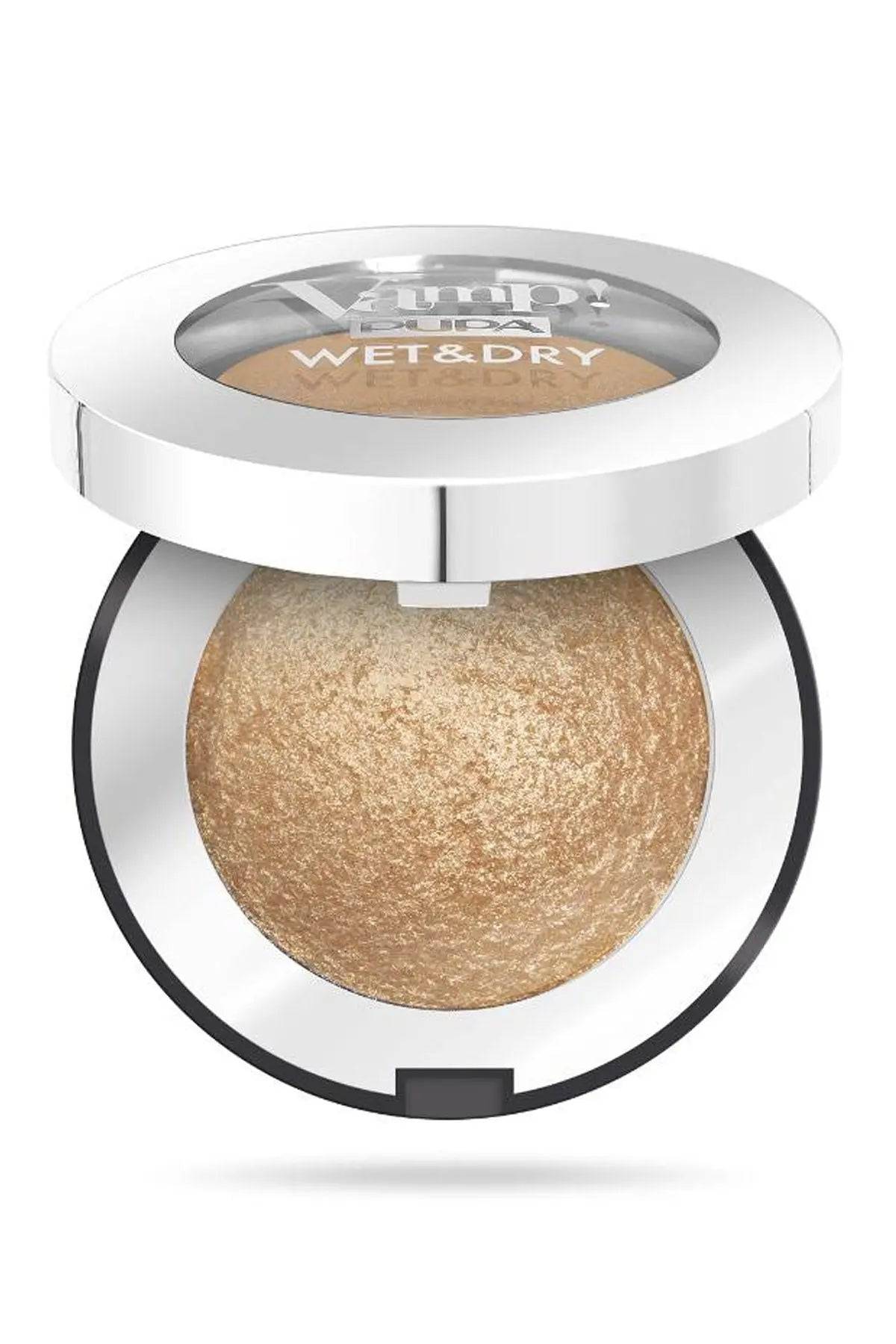 Pupa Milano - Vamp! Wet & Dry Luminous Effect Dual Use  Eye Shadow - Precious Gold - My Store