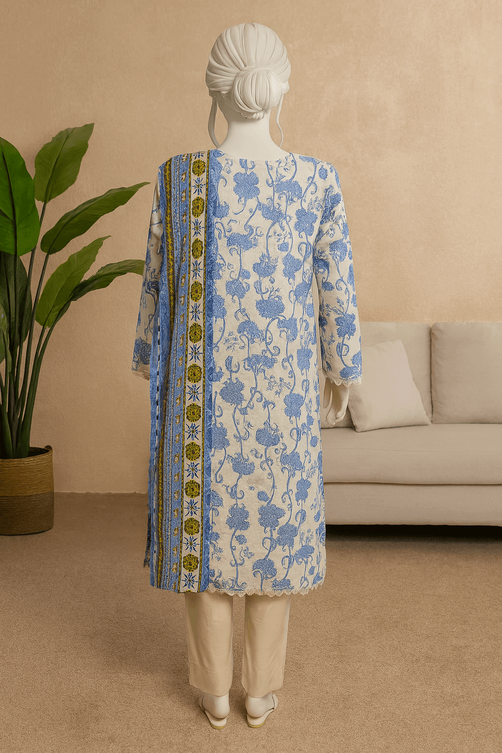 Almeerah Unstitched 3 Piece Luxe Summer Collection'2025-Pure White Grace