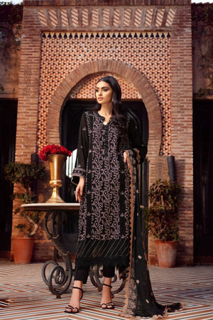 Vintage By LALA Textiles Embroidered Swiss Voile Unstitched 3 Piece (RAVEN)