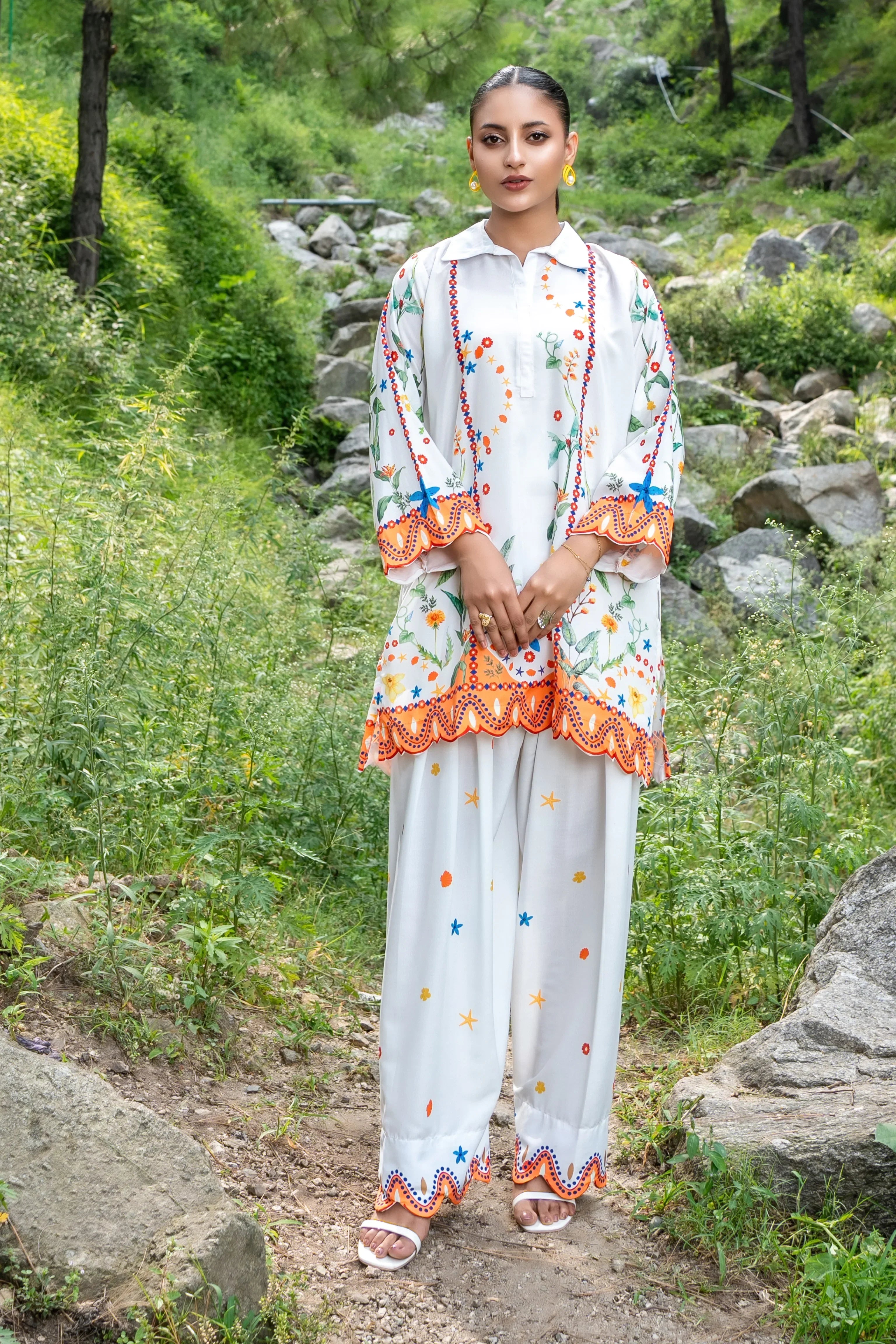 Dhaga Stitched Co Ords Summer Suit-Rita