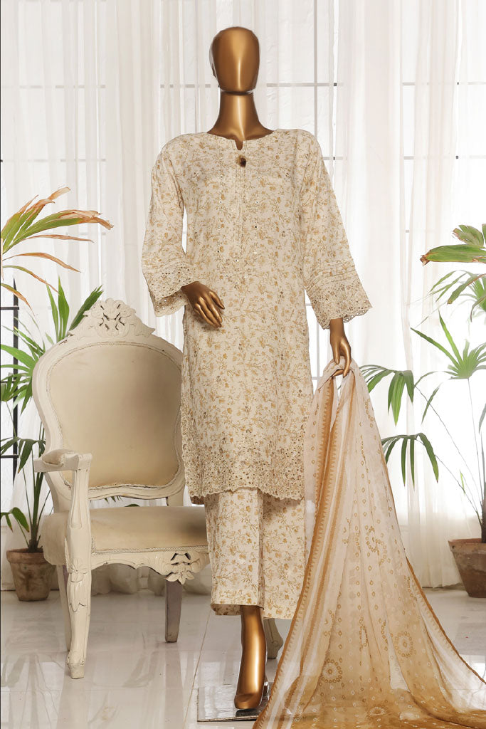 Majestic By HZ Stitched 3 Piece Festive Emb Silk Collection'2025-RTE-012