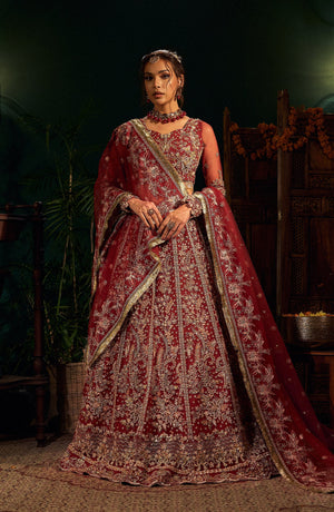 Mehar O Maah By Fabiha Fatima Unstitched 3 Piece Formals Collection'2025-Ruby