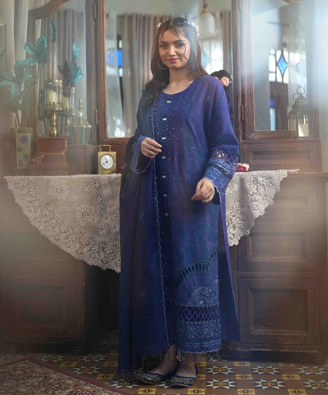 Baad-E-Naubahaar By Kaanthaa Unstitched 3 Piece Summer Suit-Morni Unstitched Embroidered Suit (3-Piece)