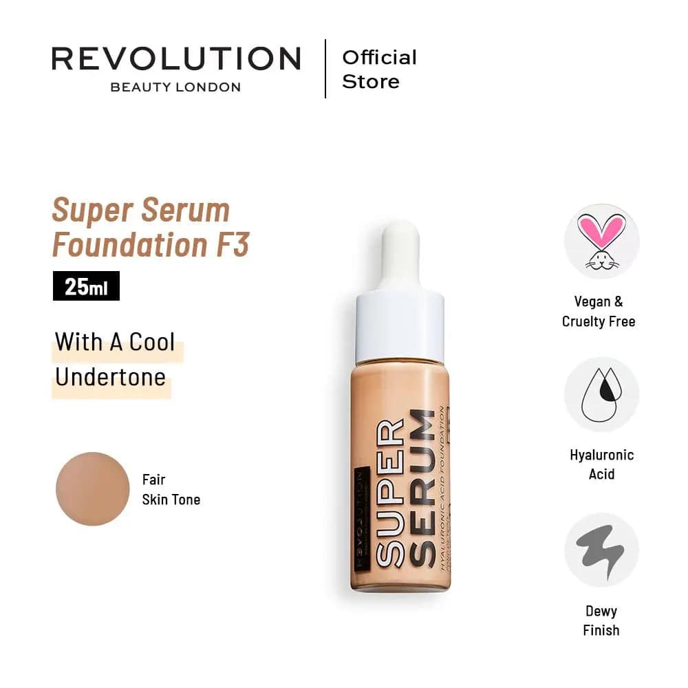 Relove By Revolution Super Serum Foundation F3 25ml - My Store