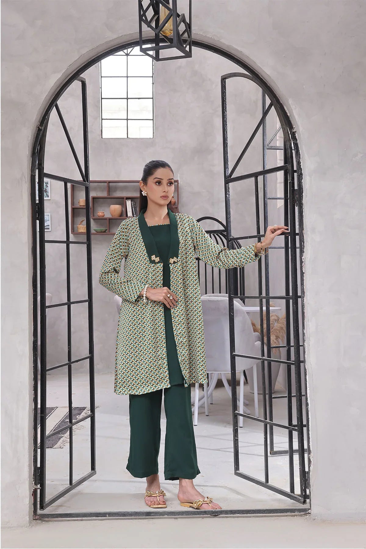 Ochre Clothing Women's Casual -Printed Georgette 2 Pc Suit-SOWC-09B