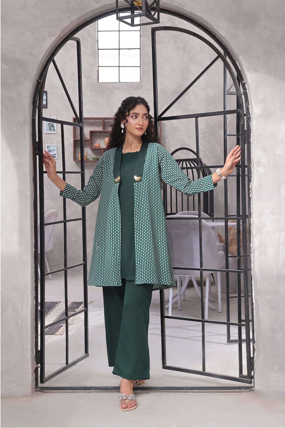 Ochre Clothing Printed Georgette Women's 2 Pc Suit