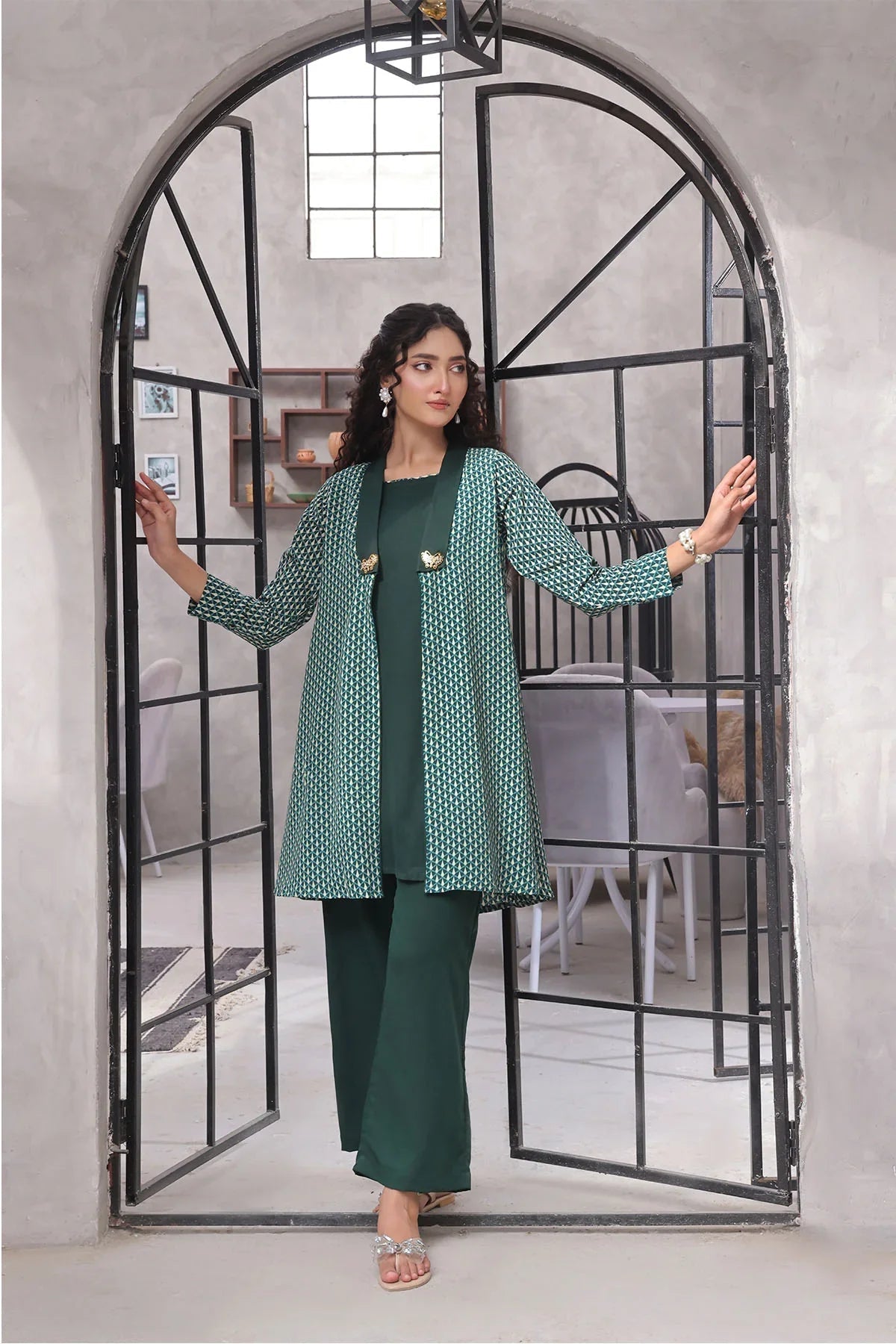 Ochre Clothing Women's Casual -Printed Georgette 2 Pc Suit-SOWC-09A