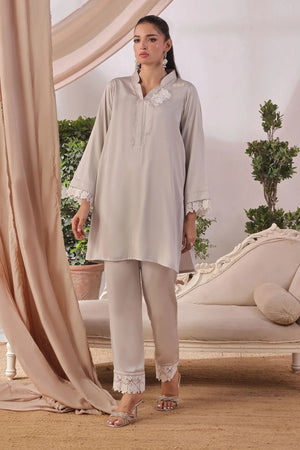 Ochre Clothing Women's Casual -Silk 2 Pc Suit-SOLS-09A