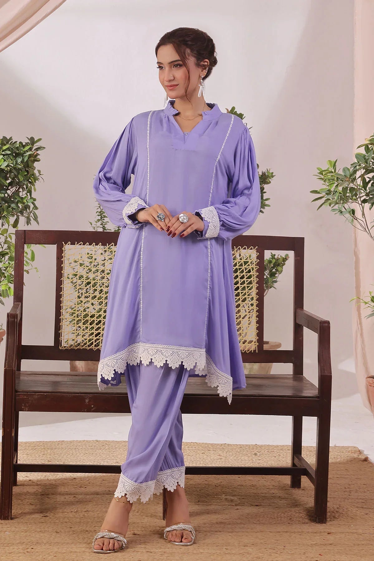 Ochre Clothing Women's Casual -Rod Silk 2 Pc Suit-SOLS-08