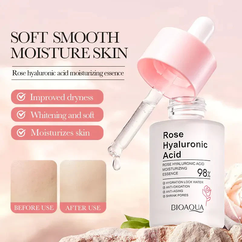 Bioaqua Rose Hyaluronic Acid Face Serum  30Ml