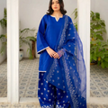 Zauk Royal Blue Farshi Shalwar Suit