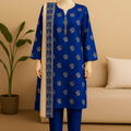 Almeerah Unstitched 3 Piece Luxe Summer Collection'2025-Royal Sapphire Dream