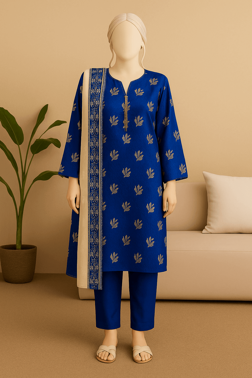 Almeerah Unstitched 3 Piece Luxe Summer Collection'2025-Royal Sapphire Dream