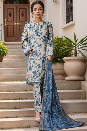 Rozaana by Hz Stitched 3 Piece Cambric Collection'2025-CAP-3P-806