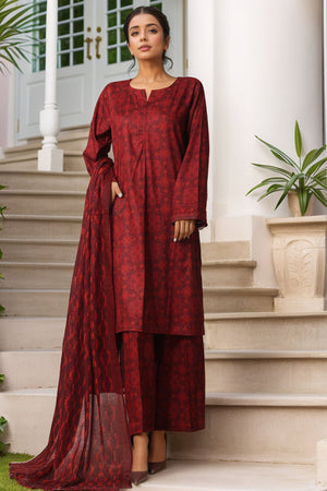 Rozaana by Hz Stitched 3 Piece Cambric Collection'2025-CAP-3P-803