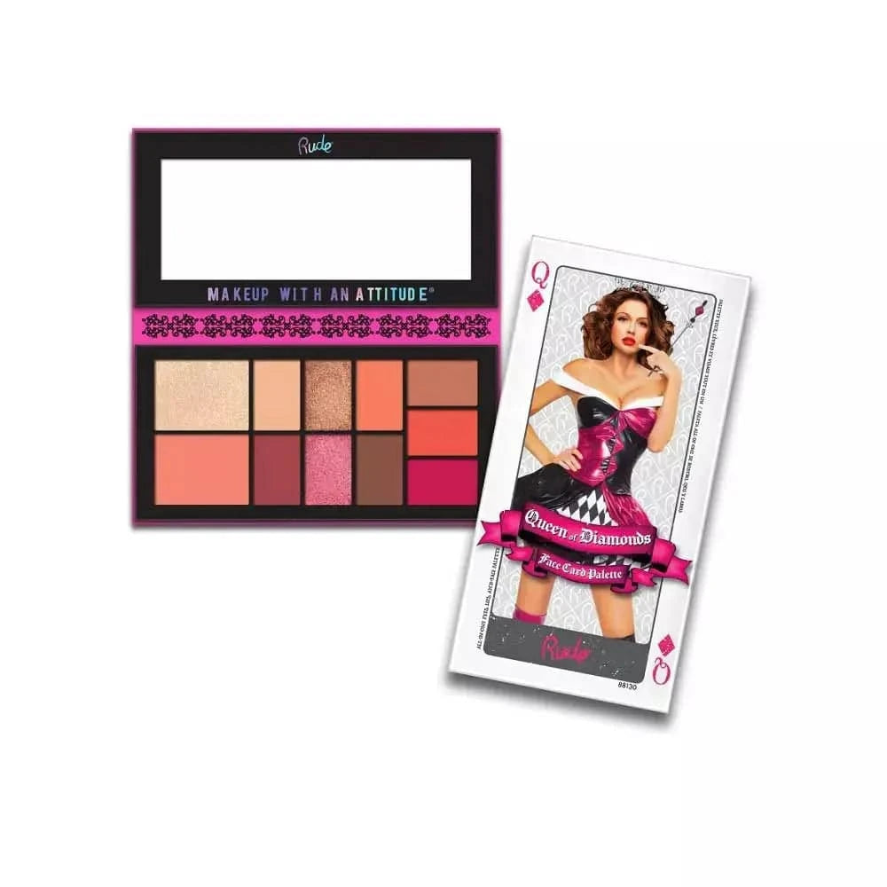 Rude Cosmetics - Face Card Palette - Queen of Diamonds - My Store