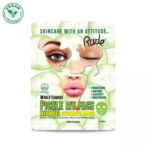 Rude Cosmetics - Pickle My Face Hydrogel Cucumber Single Mask - My Store
