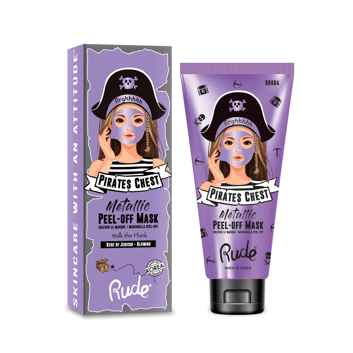 Rude Cosmetics - Pirates Chest Metallic Peel-off Mask - My Store