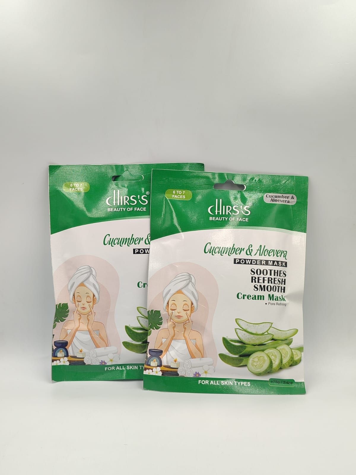 Chirs's Beauty Of Face Cucumber & Aloe Vera Powder Mask 75G