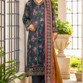 Sada Bahar Stitched 3 Piece Festive Emb Lawn Vol-01 Collection'2025-D-3989-Navy Blue