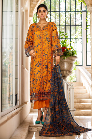 Sada Bahar Stitched 3 Piece Festive Emb Lawn Vol-01 Collection'2025-D-5288-Golden
